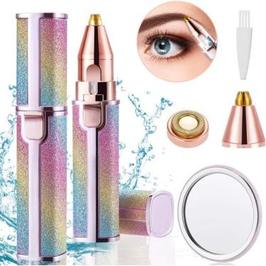 Imagem de Depilador Eletrico facial feminino, 2 em 1 depilador elétrico para máq