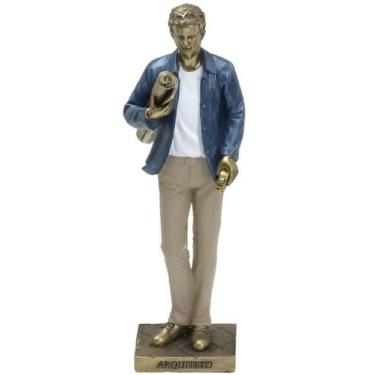 Imagem de Estatueta Profissão Arquiteto Escultura Enfeite Resina 25cm - Gici Dec