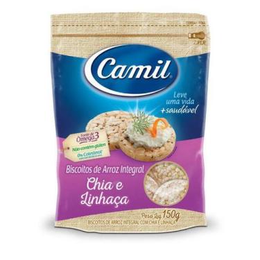 Imagem de Biscoito de Arroz Integral Chia e Linhaça CAMIL 150g