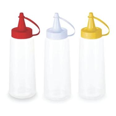Imagem de 3 Bisnaga Plastica Catchup Maionese Mostarda Plasvale 400ml - 39241000