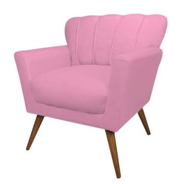 Imagem de Poltrona Decorativa Estofada Sala de Estar Escritório Quarto Leitura P