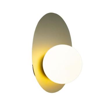 Imagem de Lustre Arandela Canoa  Bola Globo Dourado 146 - ILUMINAMUNDO