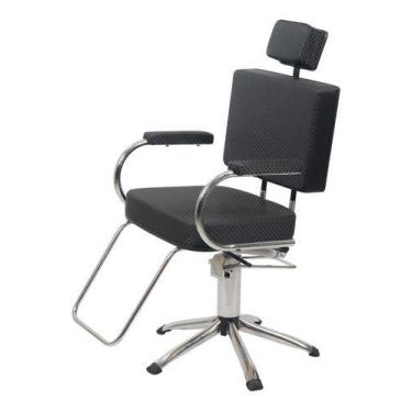 Imagem de Cadeira Reclinável Hidráulica Barbeiro Cabelereiro - HATTEN