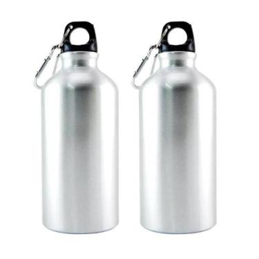 Imagem de Kit 2 Garrafas Chaveiro Mosquetão 400ml Personalizável - Kadê
