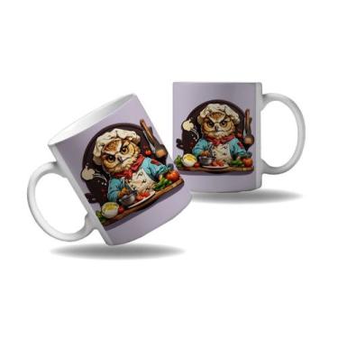 Imagem de Caneca Presente Coruja Cozinheira Chefes Cozinha Profissão  - Enjoy Sh