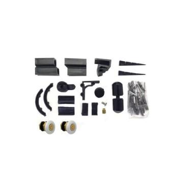 Imagem de Kit Acessórios Box Banheiro Vidro Temperado 8mm F1 1 Fixo 1 Móvel Pret