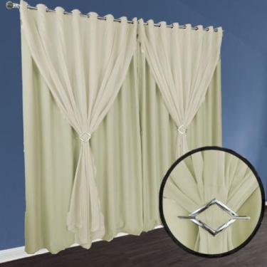 Imagem de cortina blackout tecido grosso Berlim  8,00 x 2,90 branco - Bravin Cor