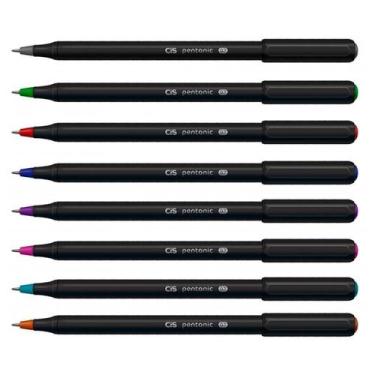 Imagem de Caneta Esferográfica 0.7mm CIS Pentonic Kit c/ 8 Cores
