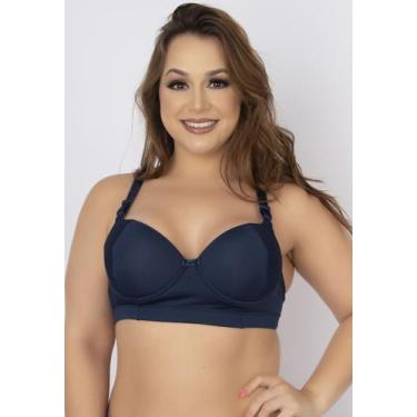 Imagem de Sutiã Reforçado Plus Size Lingerie Bojo Drapeado Renda - Bella Fiore M