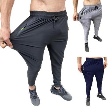 Imagem de LANÇAMENTOS! Kit 3 com Calças Esportiva Dri-Fit Tecido Frio Alta Quali