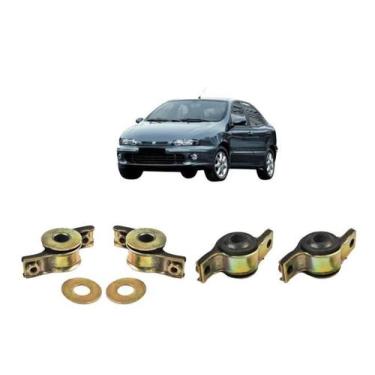 Imagem de Kit 4 Bucha Coxim Bandeja Dianteira Fiat Brava 1999 2000 01 - Grazzime