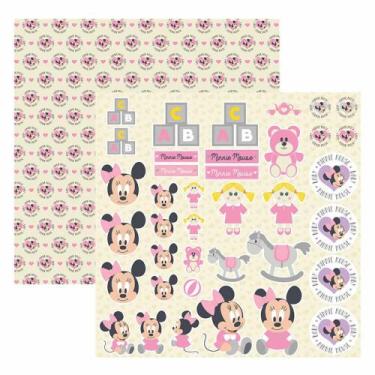 Imagem de Folha para Scrapbook Dupla Face Disney - Baby Minnie - Toke e Crie, RE