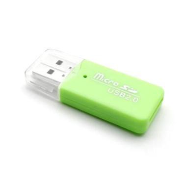 Imagem de Leitor de Cartão Micro SD para USB 2.0 - SODIAL, Verde