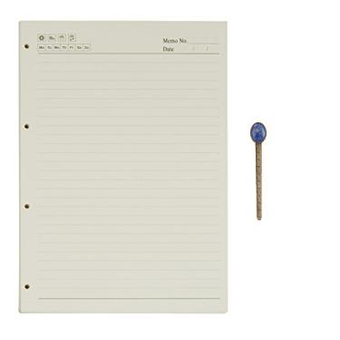 Imagem de Recarga de papel A4 com 4 furos, refil de papel perfurado para caderno de folhas soltas A4, fichário de viagem, agenda pessoal, 80 folhas/160 páginas, papel forrado