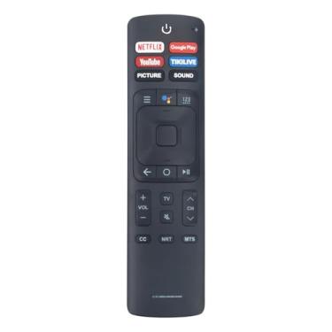 Imagem de AULCMEET ERF3B69 Novo controle remoto de voz de substituição adequado para Smart TV Hisense 4K ULED 55Q8809 BRCB0006 55Q7809 65Q7809 65Q8809 55H9100EPLUS 55H9100E 58H6550E 655H9100E 655H9100E 0E 65HA.