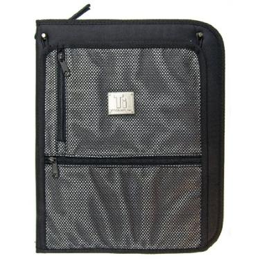 Imagem de Pasta de zíper de titânio Top Flight com 3,5 cm em D, portadora de CD e bolso interno para arquivo, 33,5 x 25,5 cm, 1 fichário, a capa pode variar (43048)