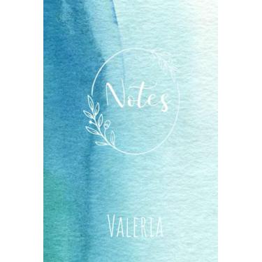 Imagem de Valeria Notes: Personalised Journal Notebook for Girls Named Valeria. (Custom Name Journal, Blank Journal, Write in Notebook) Large Blank Lined ... Pages Ocean Blue Background(Valeria Notebook)
