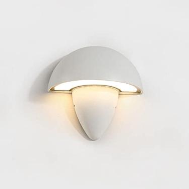 Imagem de Luminária de parede externa moderna, arandela branca, lâmpada de parede LED de 6 W, arandela de alumínio à prova d'água IP54, acessórios de iluminação de cabeceira interna para varanda, quar