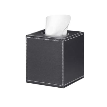 Imagem de ArcaGuru Capa quadrada de caixa de lenços de papel, suporte de caixa de lenços de papel elegante com fundo magnético, caixa de lenços para penteadeira, tanque de banheiro, balcão, mesa de cabeceira,