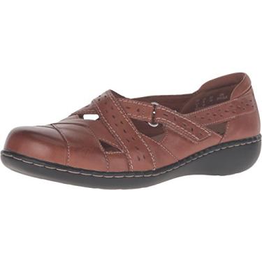 Imagem de Clarks Ashland Spin Q Mocassim feminino sem cadarço, Bronzeado, 7.5 Narrow