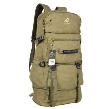 Imagem de Mochila Camping Expansiva 70l Lona & Algodão Keuven KVN2205, Bege