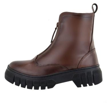 Imagem de Bota Feminina Tratorada Plataforma Inverno Sola Borracha Antiderrapante Fechamento Ziper