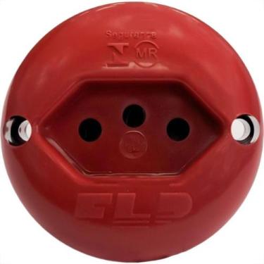 Imagem de Tomada Externa Flp 2P+T. 20A Vermelha - Kit C/10 Pecas