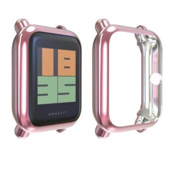 Imagem de Case Bumper Nsmart para proteção do smartwatch GTS 2 /  GTS 2e , Rose 
