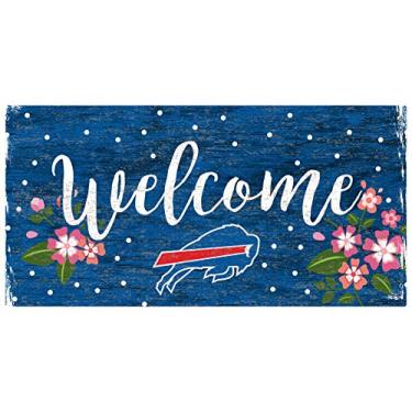 Imagem de Fan Creations NFL Buffalo Bills Placa floral unissex Buffalo Bills, cor do time, 15 x 30 cm
