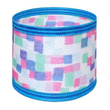 Imagem de 10m Fita Feliz Páscoa Aramada TNT 3,5cm 5 rolos 2m total 10m - Fitas e