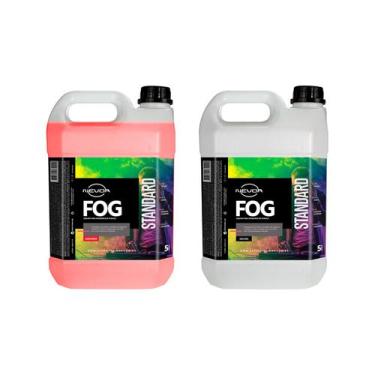 Imagem de 2 Líquidos Para Maquina De Fumaça 5 Litros Morango + Neutro - NEVOA