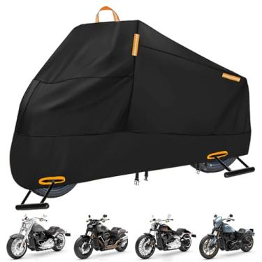 Imagem de INEZARI Capa de motocicleta impermeável ao ar livre, capa de motocicleta resistente 300D para Harley Davidson Sportster 1200 883 Fat Boy 114 Street Bob, capa de scooter de proteção para todas as