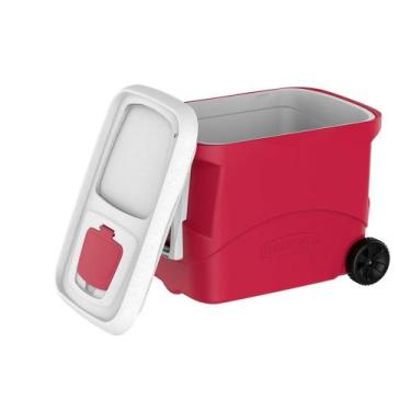Imagem de Caixa termica c/rodas 50l vermelha soprano  09000003317