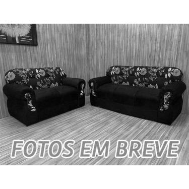 Imagem de Sofá 2 e 3 Lugares Floral Cinza 70 Viena - Alpoim