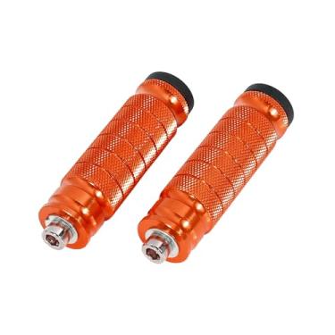 Imagem de REPAIROCK 1 par 6 mm alumínio Aolly conjunto traseiro de motocicleta apoio para os pés Peg descanso de pé motocicleta ciclismo laranja peças de reposição automotivas