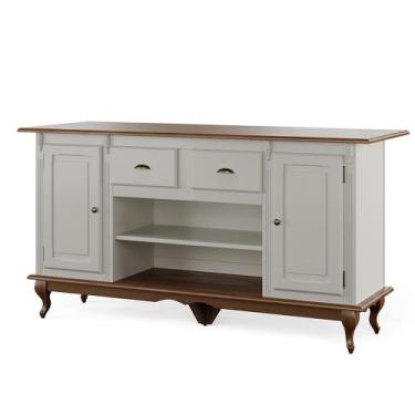 Imagem de Bancada de Cozinha Ilha de Madeira Alta Hannover com 2 Portas e 2 Gave