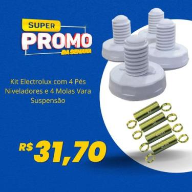 Imagem de Kit Electrolux com 4 Pés Niveladores e 4 Molas Vara Suspensão - Samate