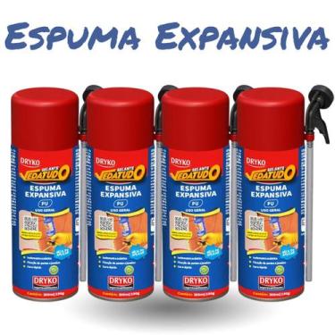 Imagem de Kits Espuma Expansiva Selante Vedatudo 300ml Dryko - Drykoprimer, 4 Un