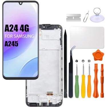 Imagem de Tela LCD de substituição para Samsung Galaxy A24 4G com moldura para Samsung A245F A245F/DS A245F/DSN A245M A245M/DS A245N Tela sensível ao toque Digitalizador Display LCD com kit de reparo