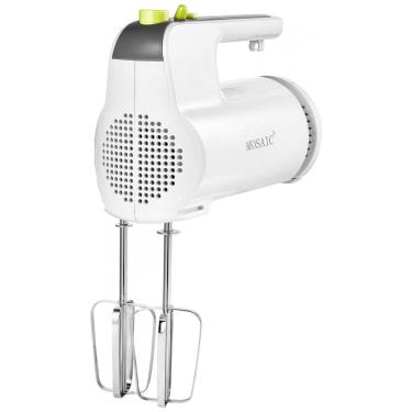 Imagem de Batedeira Elétrica Portátil com 4 Acessórios em Aço Inoxidável, 110V 300W, MOSAIC, Branca
