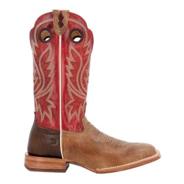 Imagem de Durango Botas casuais masculinas Prca Collection Bison bico quadrado cano médio - vermelho, vermelho, Sand Tobacco and Cayenne, 39