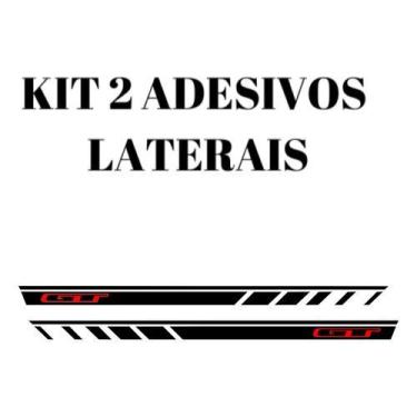 Imagem de Kit 2 Adesivo Faixa Lateral Compatível Carro Gol Volkswagen - onl
