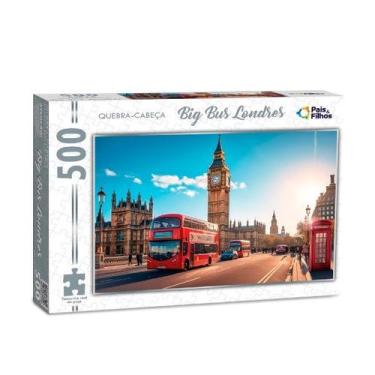 Imagem de Quebra Cabeça Big Bus Londres 500 Peças Pais e Filhos - Pais & Filhos