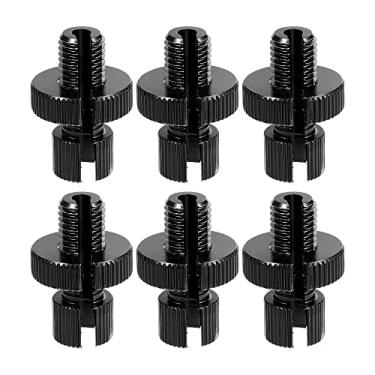 Imagem de X AUTOHAUX 6 peças M10 Cabo de embreagem de freio parafuso ajustador de linha parafuso de ajuste com fenda para motocicleta bicicleta scooter liga de alumínio preto