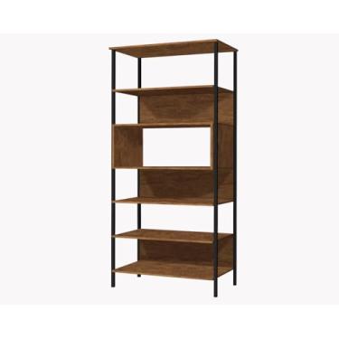 Imagem de Estante Para Livros E Prateleiras Fit Multiuso Livreiro Decorativa Estilo Industrial Retro Alta Design Para Escritorio Quarto Sala Moderno Nicho Luxo Cor Nature