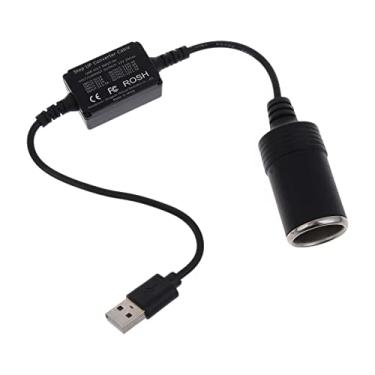 Imagem de HEYXI Adaptador USB para 12V - USB A macho para tomada de carro de 12 V fêmea conversor de energia para carro, carro
