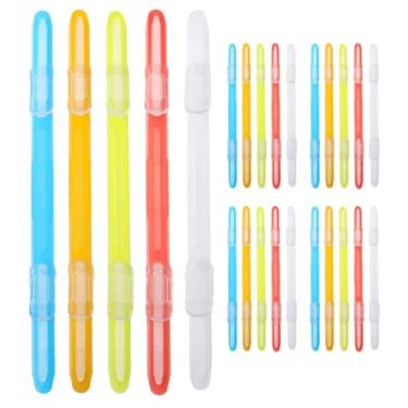 Imagem de 30 peças prendedor de arquivo de plástico folhas soltas prendedores de papel fixadores de documentos clipes de fichário clipe de suporte de caderno para escritório em casa