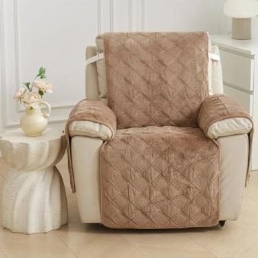 Imagem de Capa de sofá reclinável acolchoada de um lugar, à prova de gatos, de pelúcia grossa, sem bolsos, universal para proteção de casa aconchegante, A1, P 61 x 185 cm