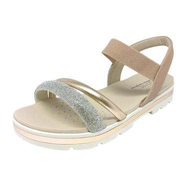 Imagem de Sandália Feminina Plataforma Baixa Conforto Brilho Modare