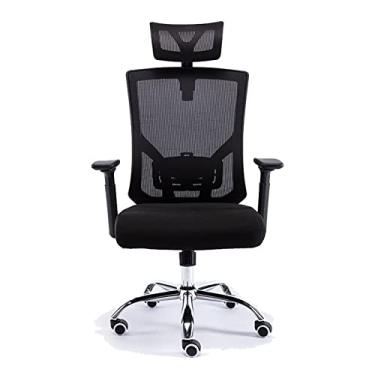 Imagem de Cadeiras de escritório de malha respirável, cadeira ergonômica reclinável para computador, encosto de cabeça giratório de altura ajustável